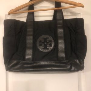 Tory Burch nylon and leather tote